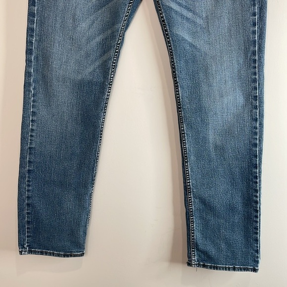 Signature by Levi Strauss Mens S51 Straight Jeans Blue Medium Wash Stretch 32x34 - Picture 4 of 10